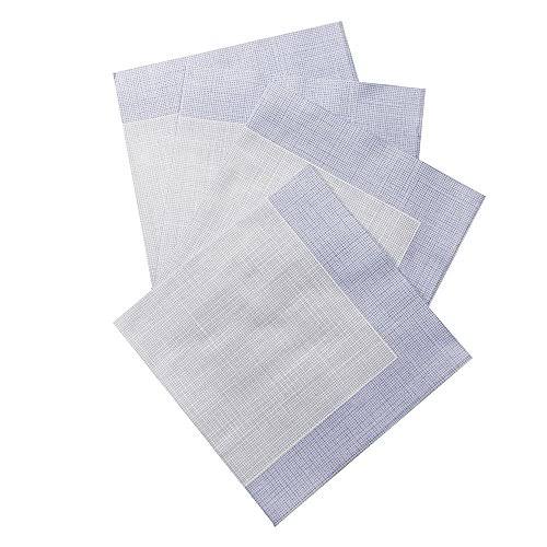 White with Blue Threads Disposable Napkins 16x16 Inches 600 Count Q976571