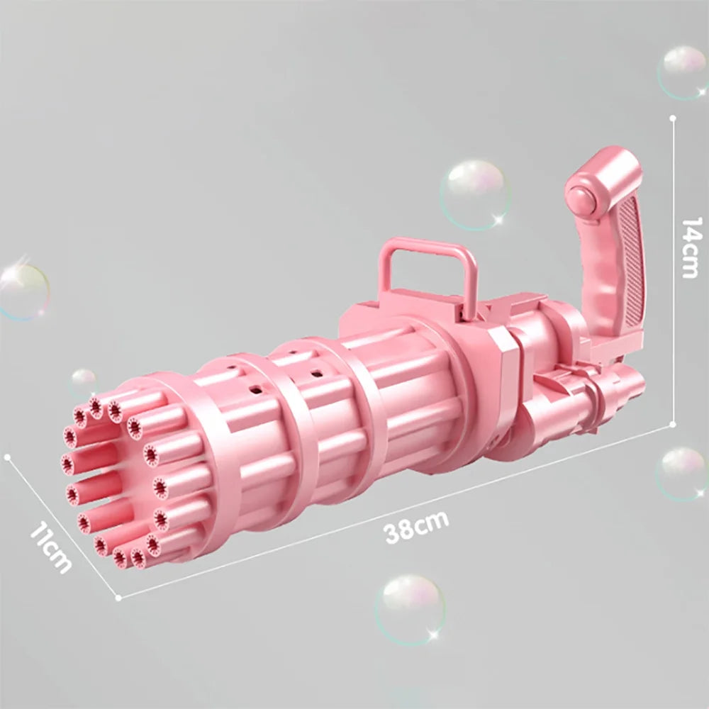 Pink 15-Hole Automatic Bubble Machine Gun K66740