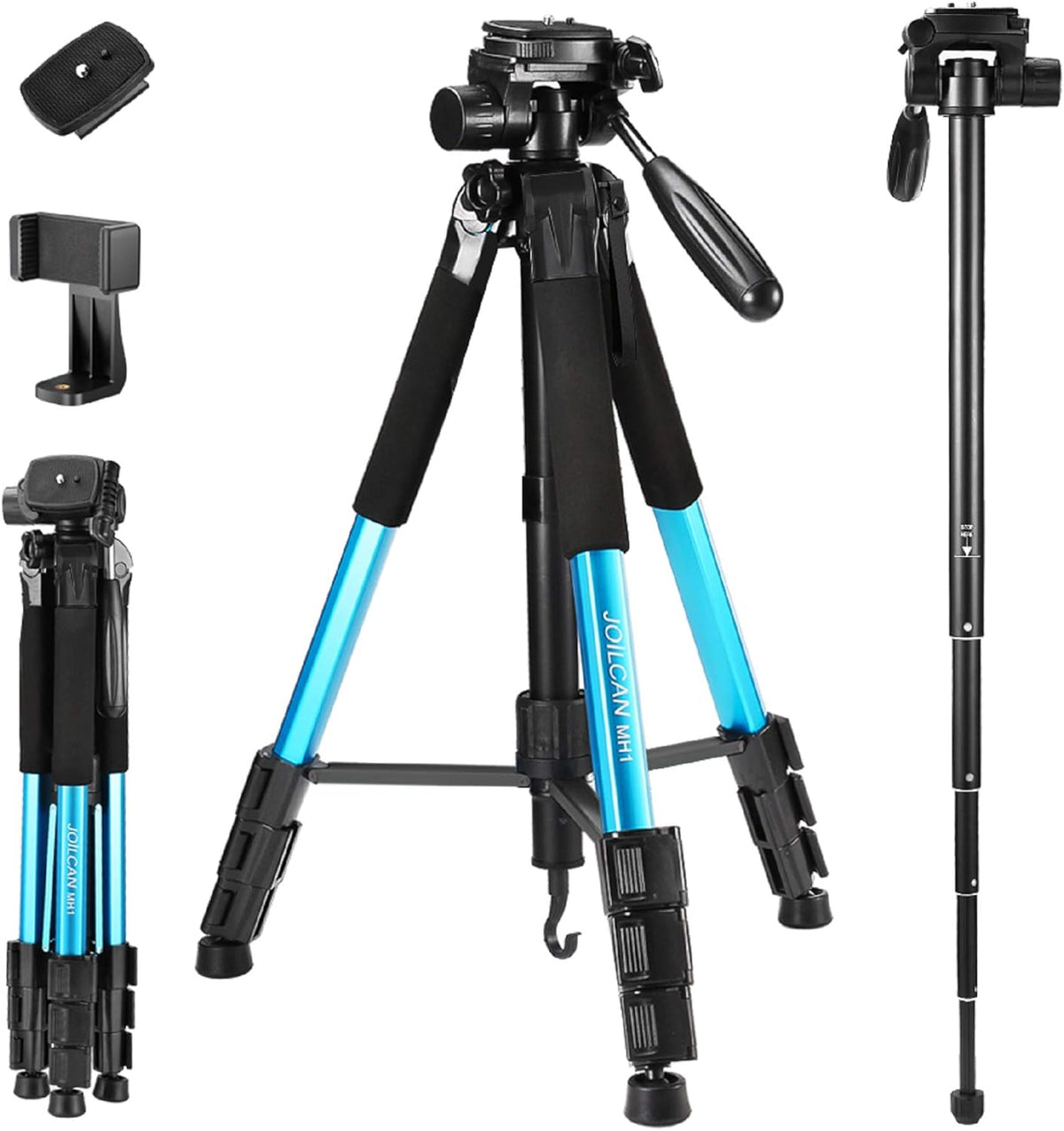 72-Inch Aluminum Camera Phone Tripod Monopod with Carrying Case I962155