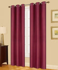 Burgundy 99% Blackout Grommet Window Curtain 84" 2 P722