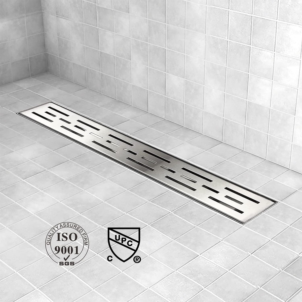 24 inch Linear Shower Drain Brushed 304 Stainless Steel G721