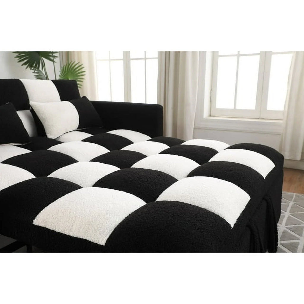45 x 68 Small Convertible Loveseat Sleeper Sofa Bed with 2 Pillows A42994