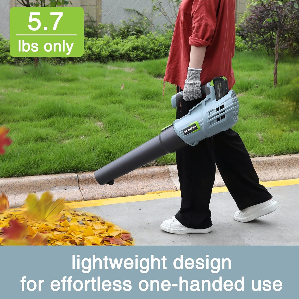 20V Cordless Leaf Blower with 5 Adjustable Speeds, 350 CFM, 4.0Ah Battery and Charger T2880
