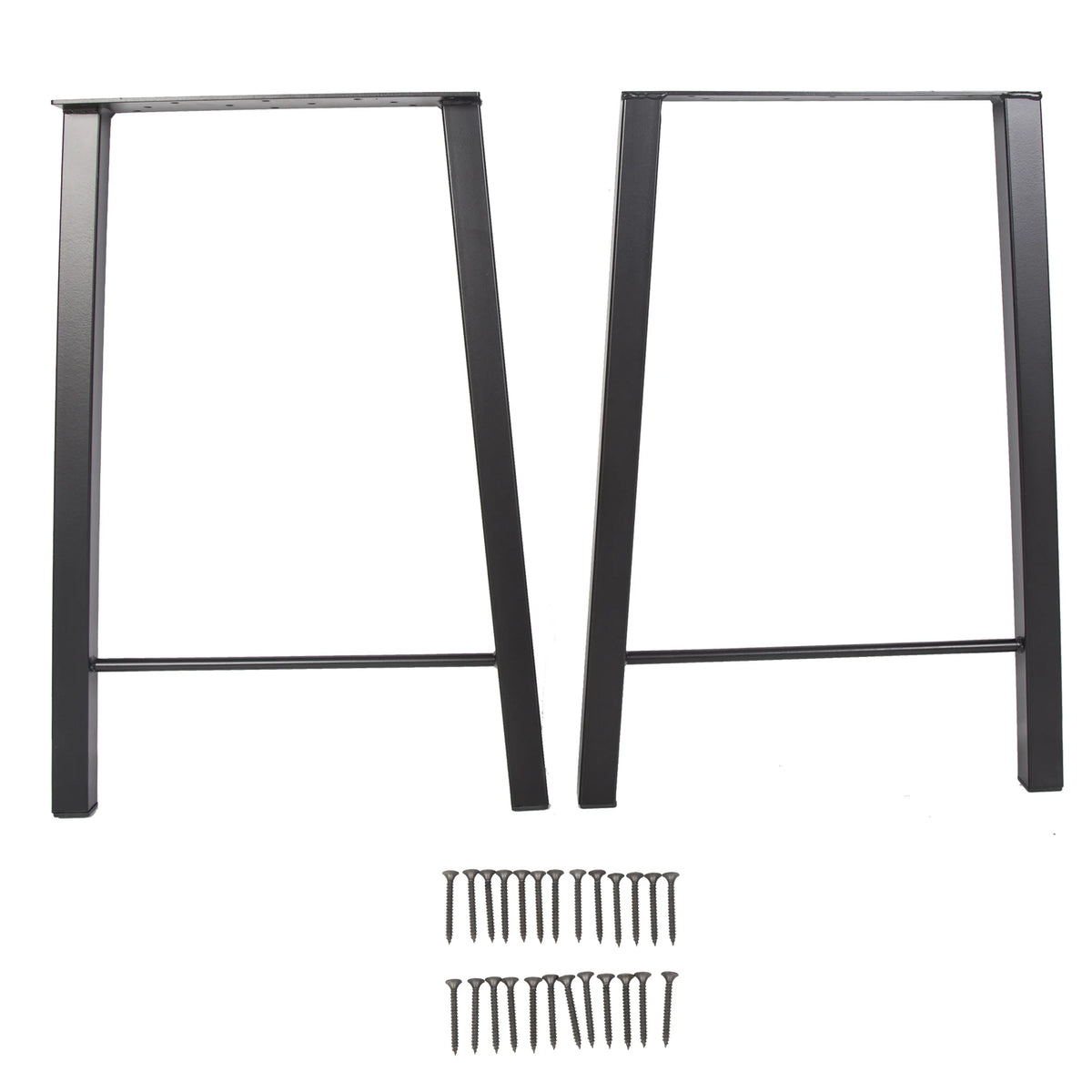 28"H×20"W Metal Table Legs Set of 2 Black F7054