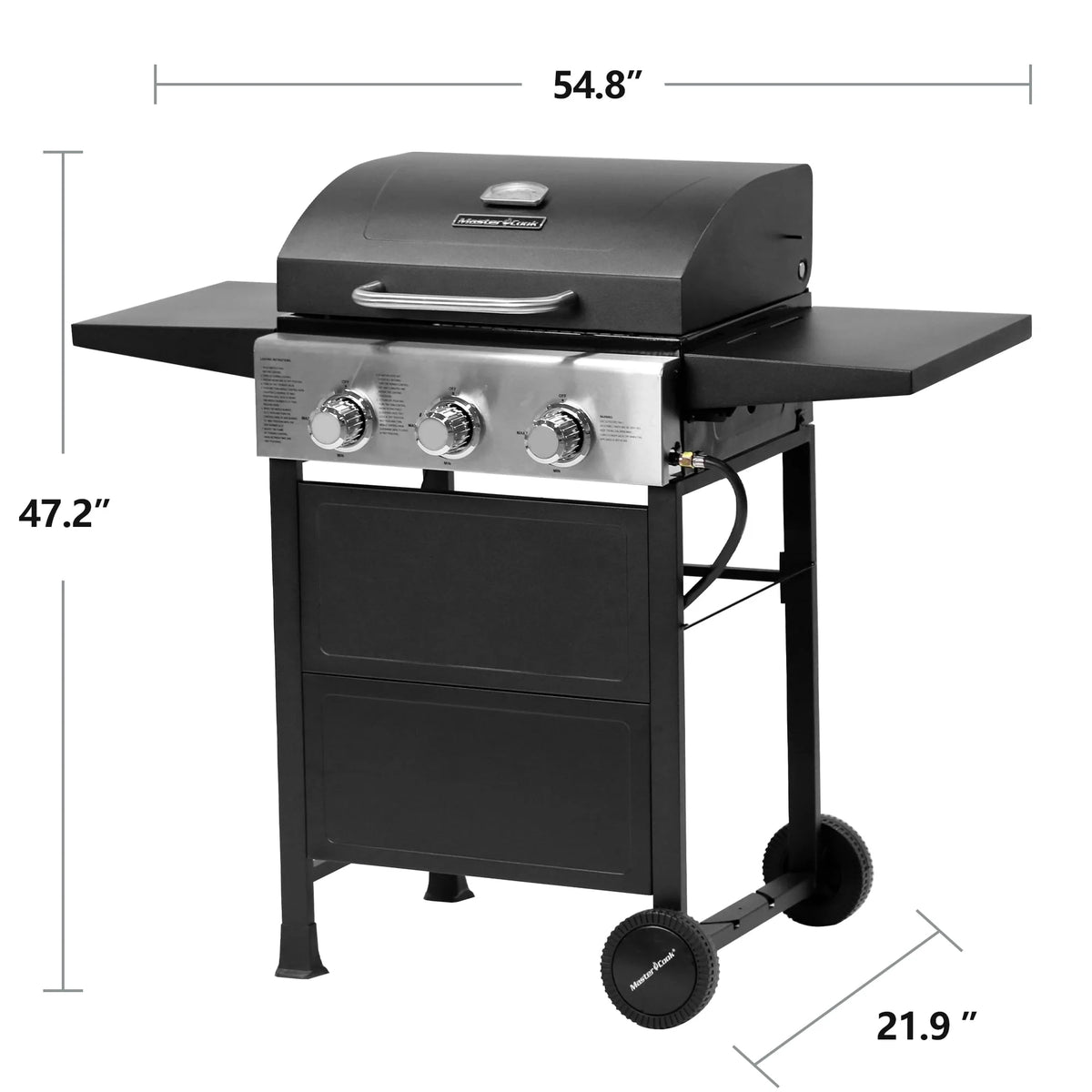 3 Burner Stainless Steel Propane Gas Grill R657