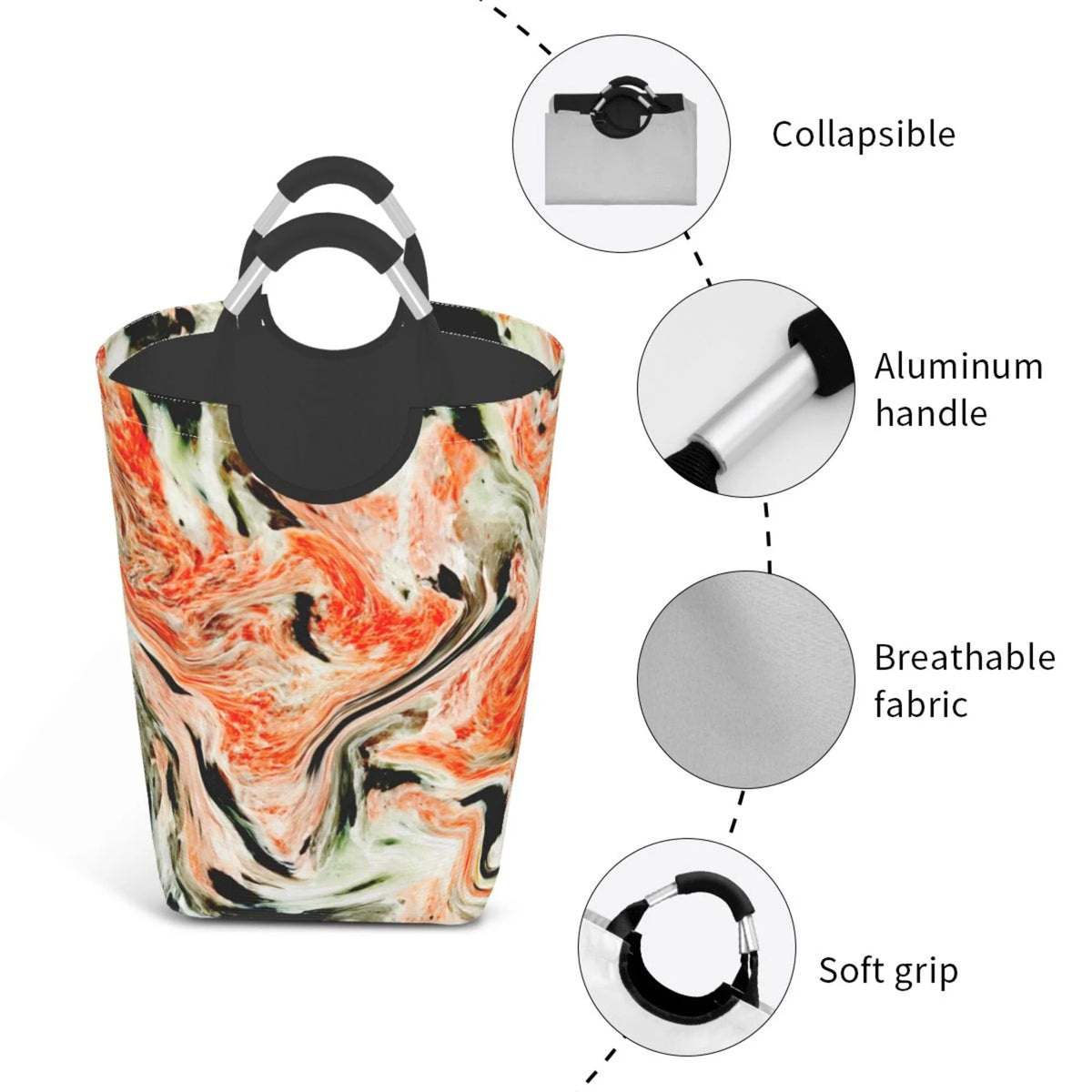50L Rectangular Waterproof Foldable Laundry Hamper B66750