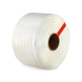3/4" x 2100’ Woven Cord Strapping Roll, 900 lbs Break Strength, White I2436
