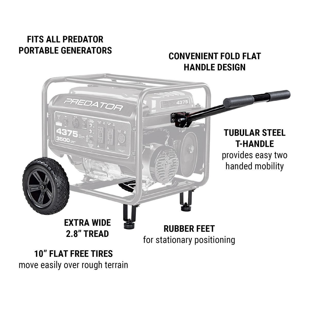 10 in. Heavy Duty Generator Wheel Kit D15606