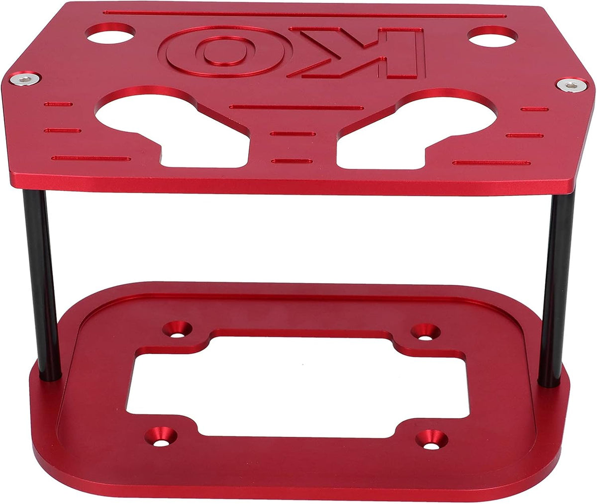 Battery Hold Down Tray Bracket Aluminum Red Pack of 2 Z25952