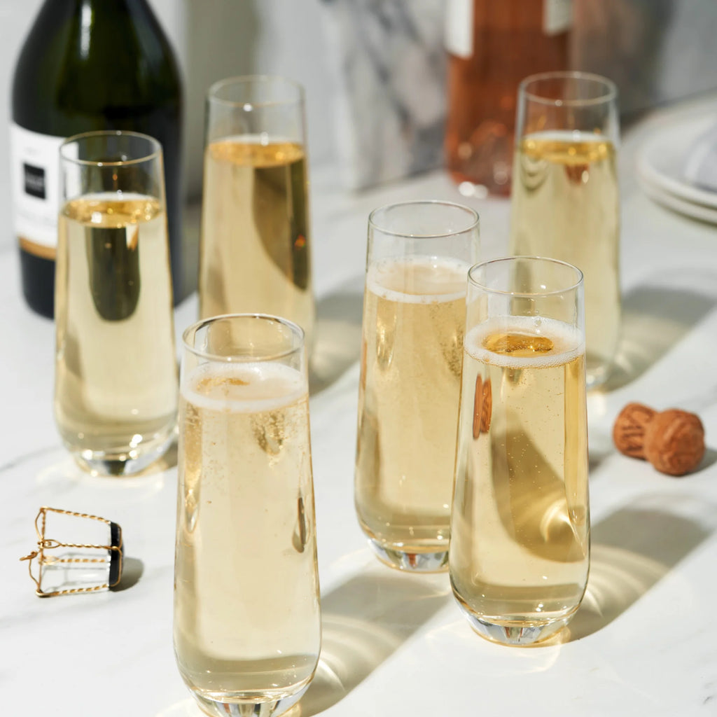 Stemless Champagne Flutes Glasses 9oz Set of 8 T3273