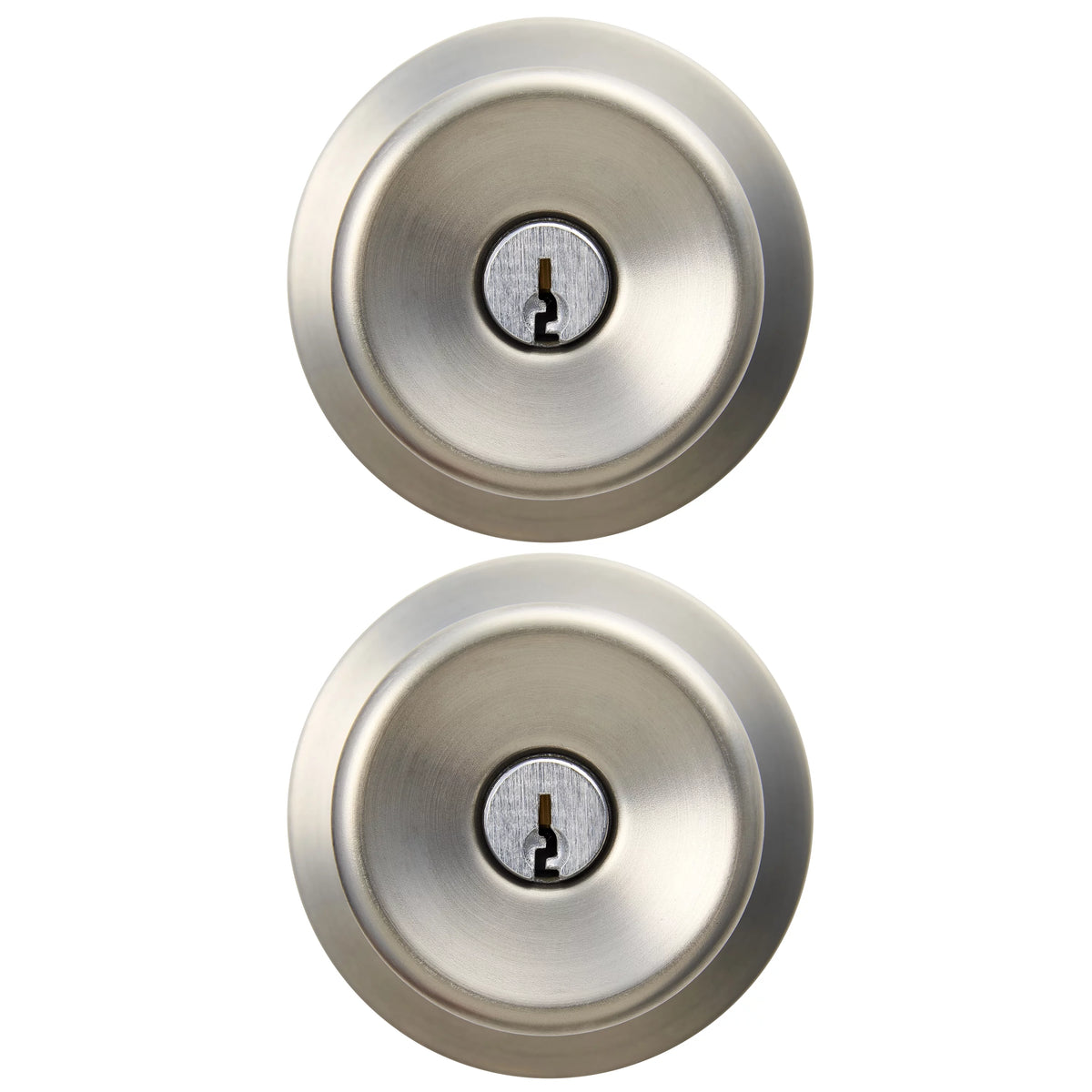 Keyed Entry Stainless Steel Tulip Doorknob Twin Pack Y244641