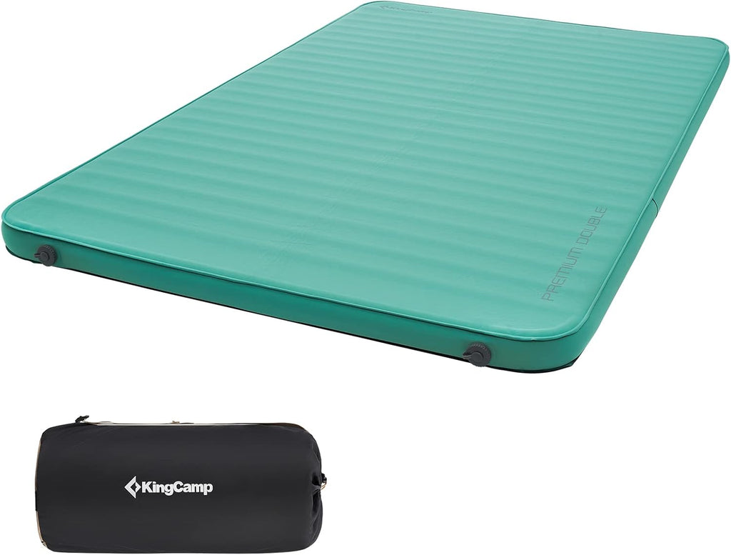Queen Size Double Self Inflating Sleeping Pad with R Value 9.5, Grey P292283