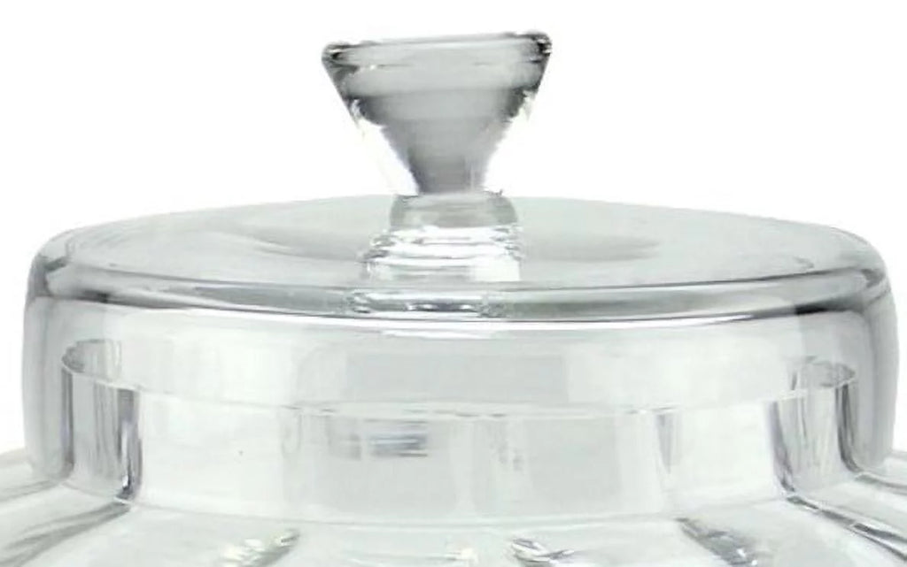 11" Transparent Glass Dish with Lid U161007
