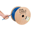 Cat6a Shielded Plenum (CMP) 1000ft Blue 23AWG Solid Bare Copper 750MHz Overall Foil Shield (FTP) Bulk Cable R5814