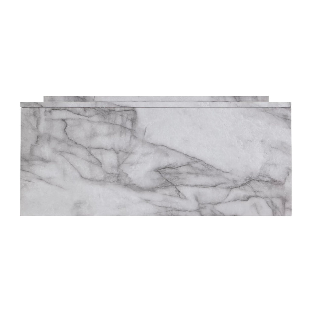 White Electric Fireplace with Faux Marble A762