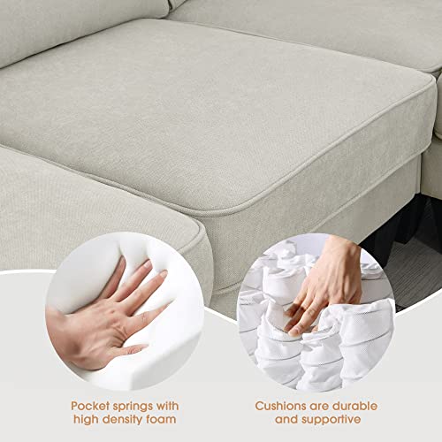7 Seat Modular Sectional Sofa with 3 Pillows Q3672