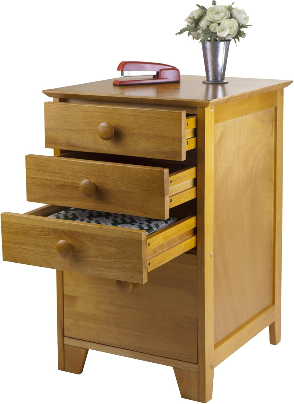 Honey Wood Filing Cabinet Q457739
