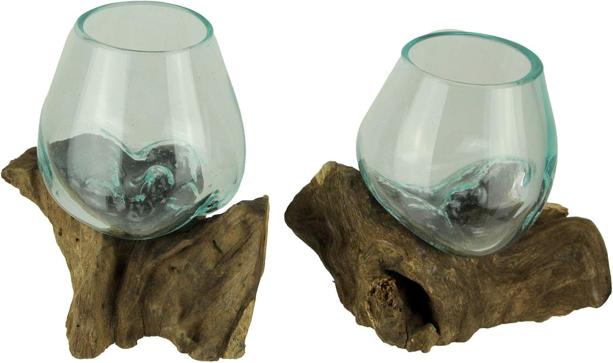 Set of 2 Decorative Bowl Vase Planter R7514