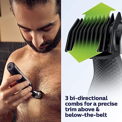 Showerproof Body & Manscaping Trimmer with Back Attachment B3860