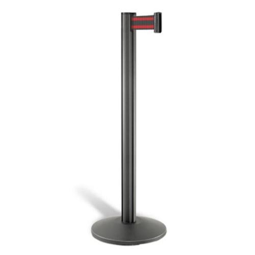 Black with Red Stripe Retractable Belt Stanchion N465118
