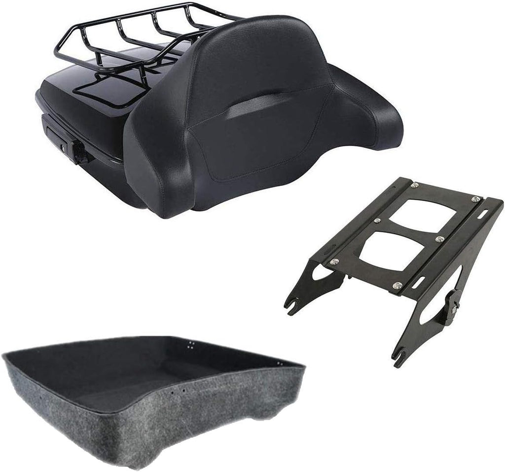 Chopped Trunk Backrest Pad Mount Rack For Harley Tour Pack Street Glide L82485