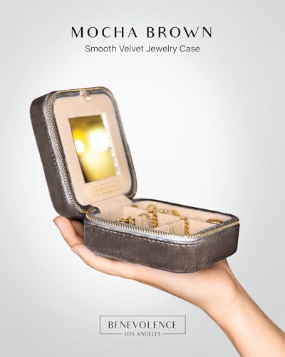 Navy Blue Velvet Jewelry Box Organizer with Mirror S992589