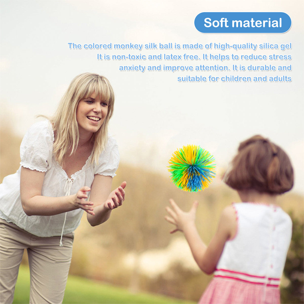 12pcs Silicone Sensory Stringy Balls R77633