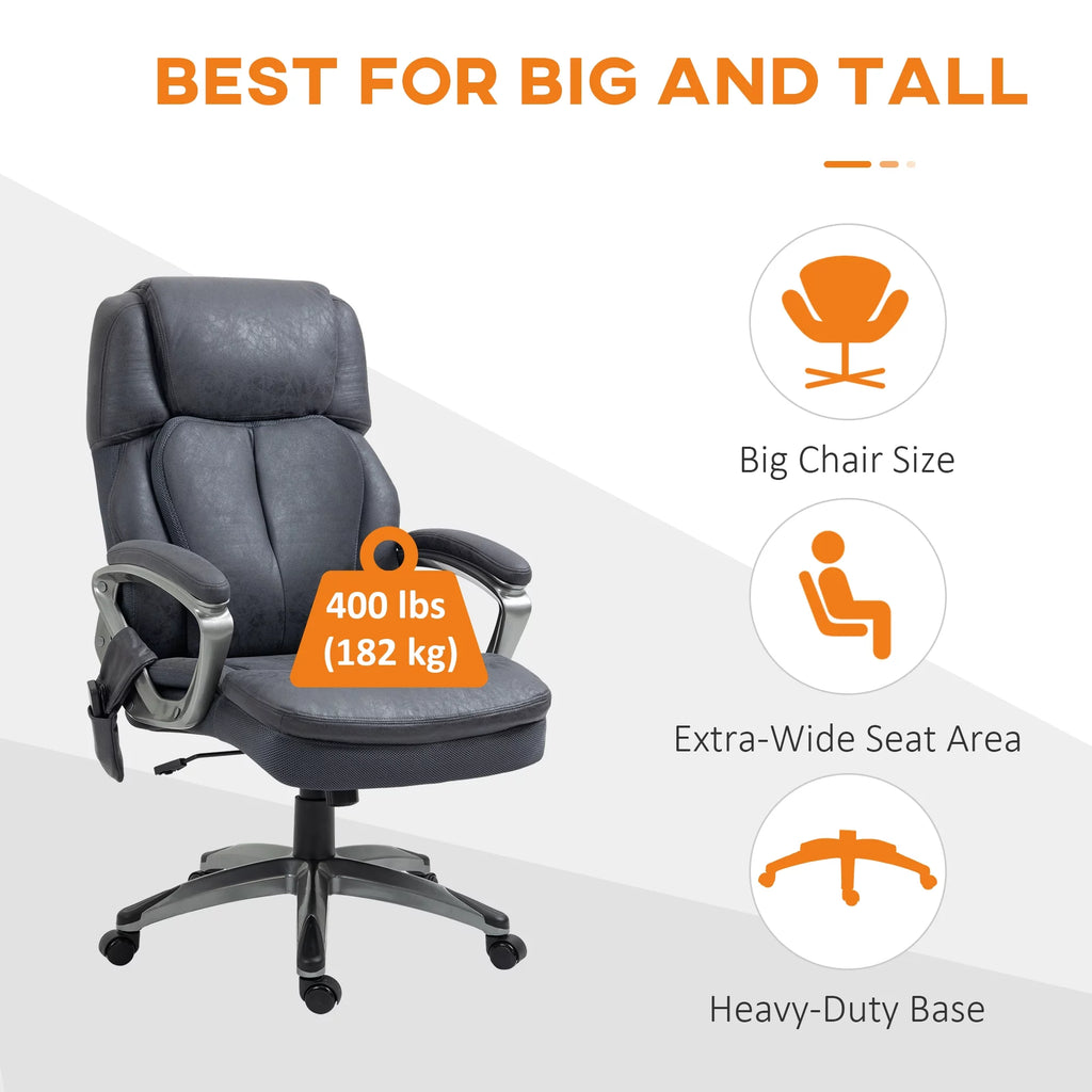 Gray Executive Office Chair with Vibration Massage W25457