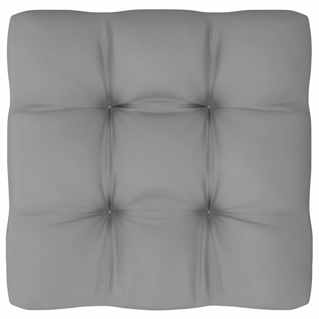 11 Piece Patio Lounge Set with Gray Cushion Pinewood Sectional Outdoor Furniture Set G42151