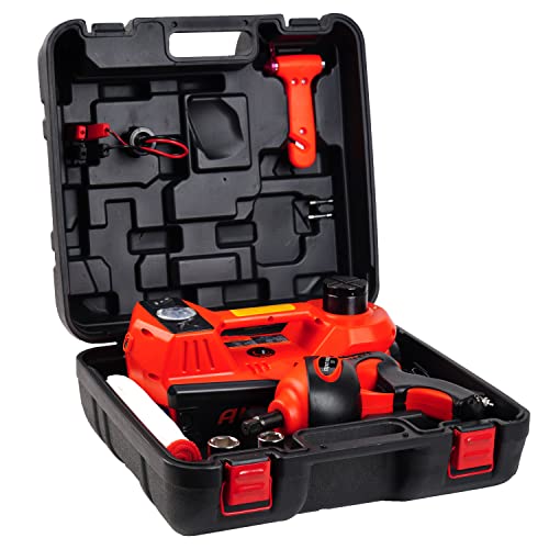 5 Ton 12V Electric Car Jack Kit with Impact Wrench and Tire Inflator Pump V875