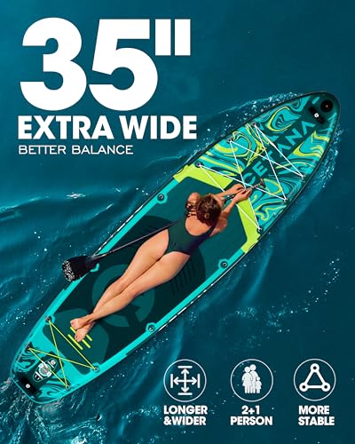 11'6×35" Extra Wide Inflatable Paddle Board 400lb Capacity A788837
