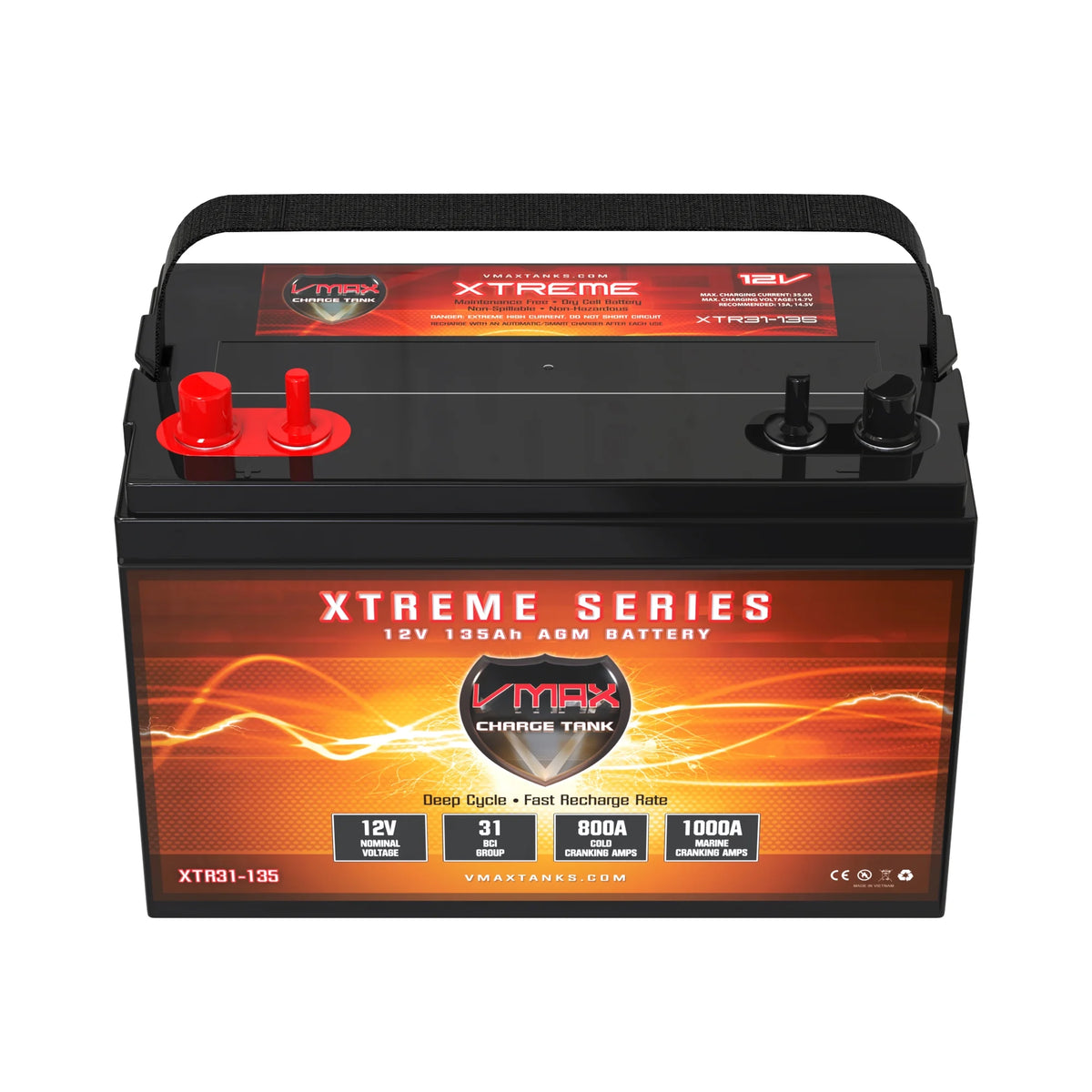 12V 135Ah Group 31 Agm Deep Cycle Battery P492807