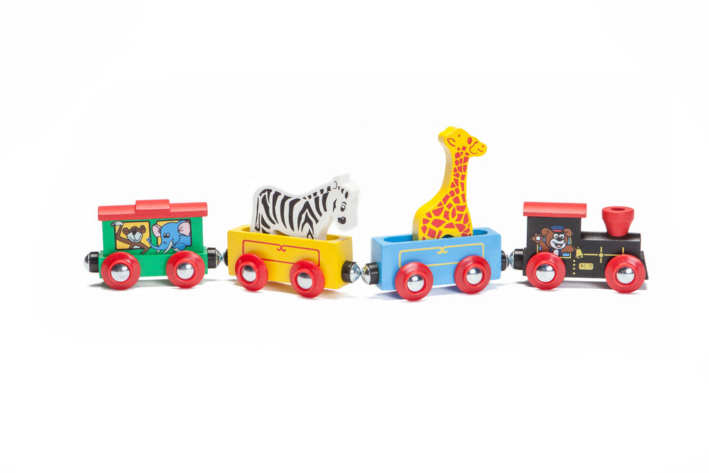 7 Piece Wooden Animal Train Set T283672