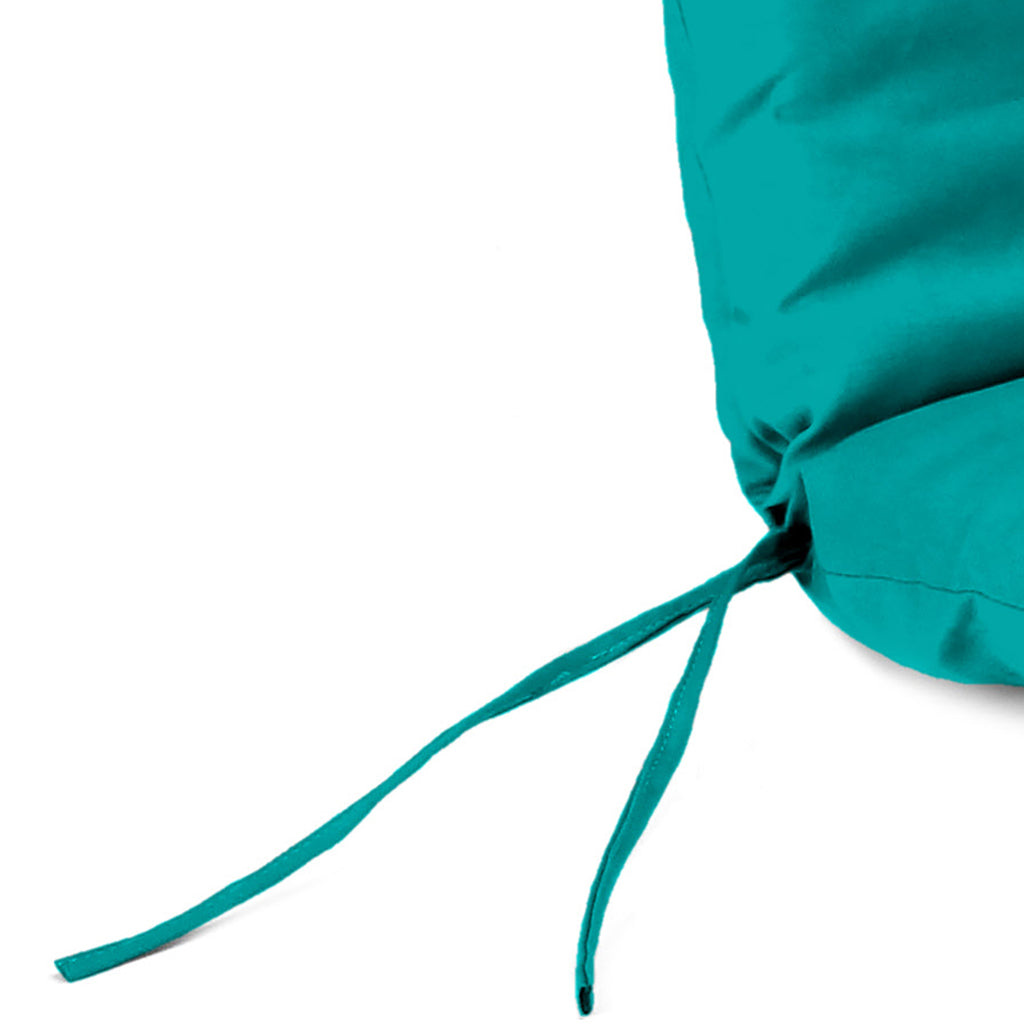 72" x 22" Turquoise Solid Outdoor Chaise Lounge Cushion with Ties and Hanger Loop G6810