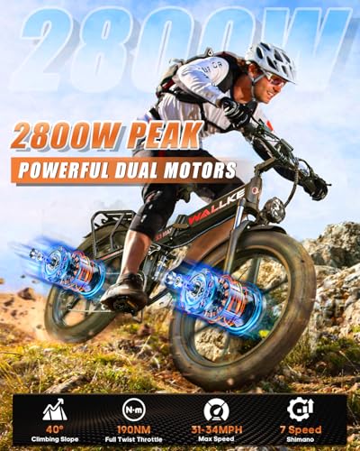26" Fat Tire 48V 44Ah Battery Full Suspension Electric Mountain Bike I2851
