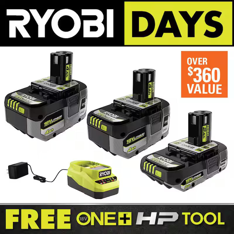 18V Lithium-Ion Starter Kit with 2.0 Ah and 4.0 Ah Batteries and Charger Y124479