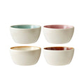Stoneware Bowl 10 cm 4 Pcs Off-White Multicolored L250011