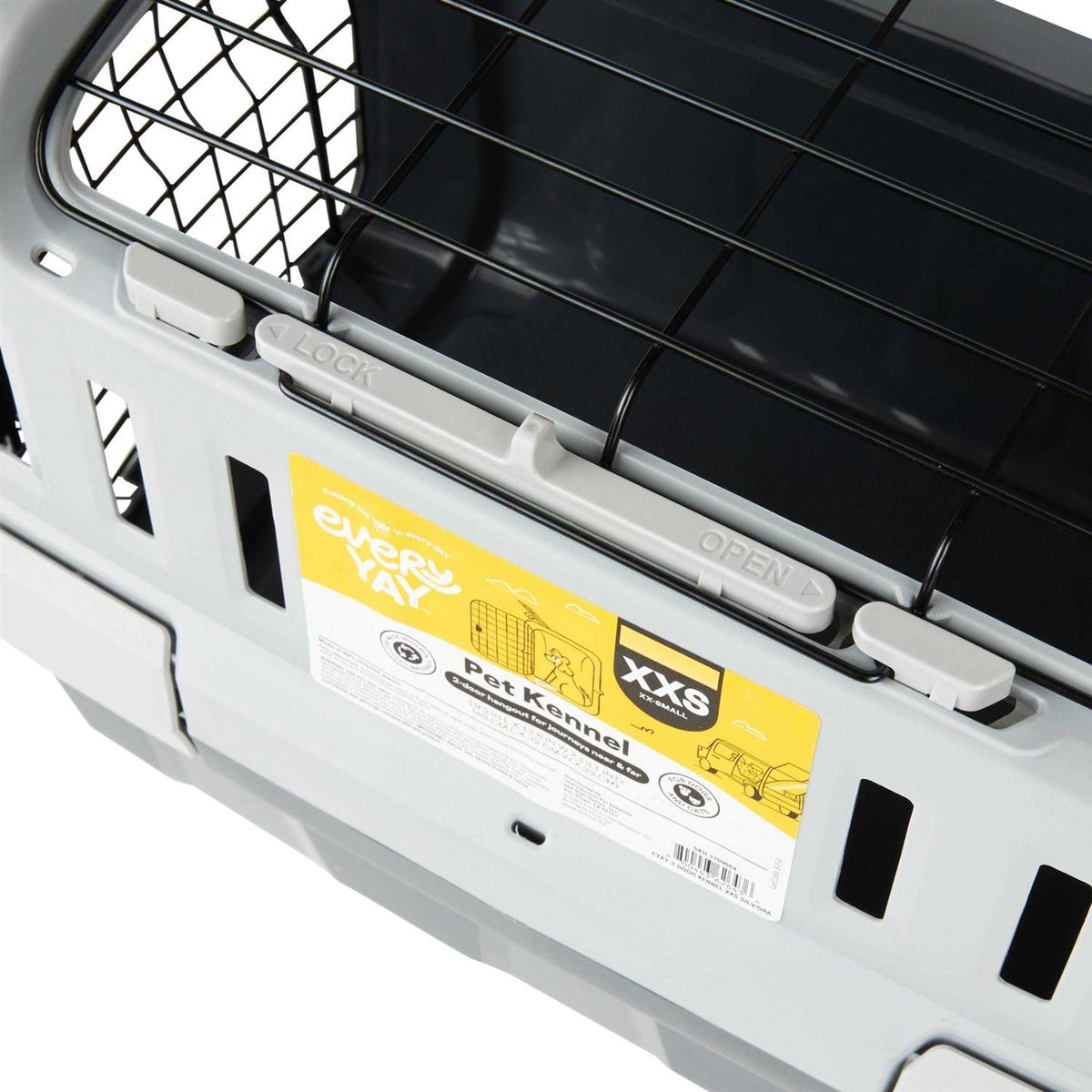 Grey 2-Door Pet Kennel R607