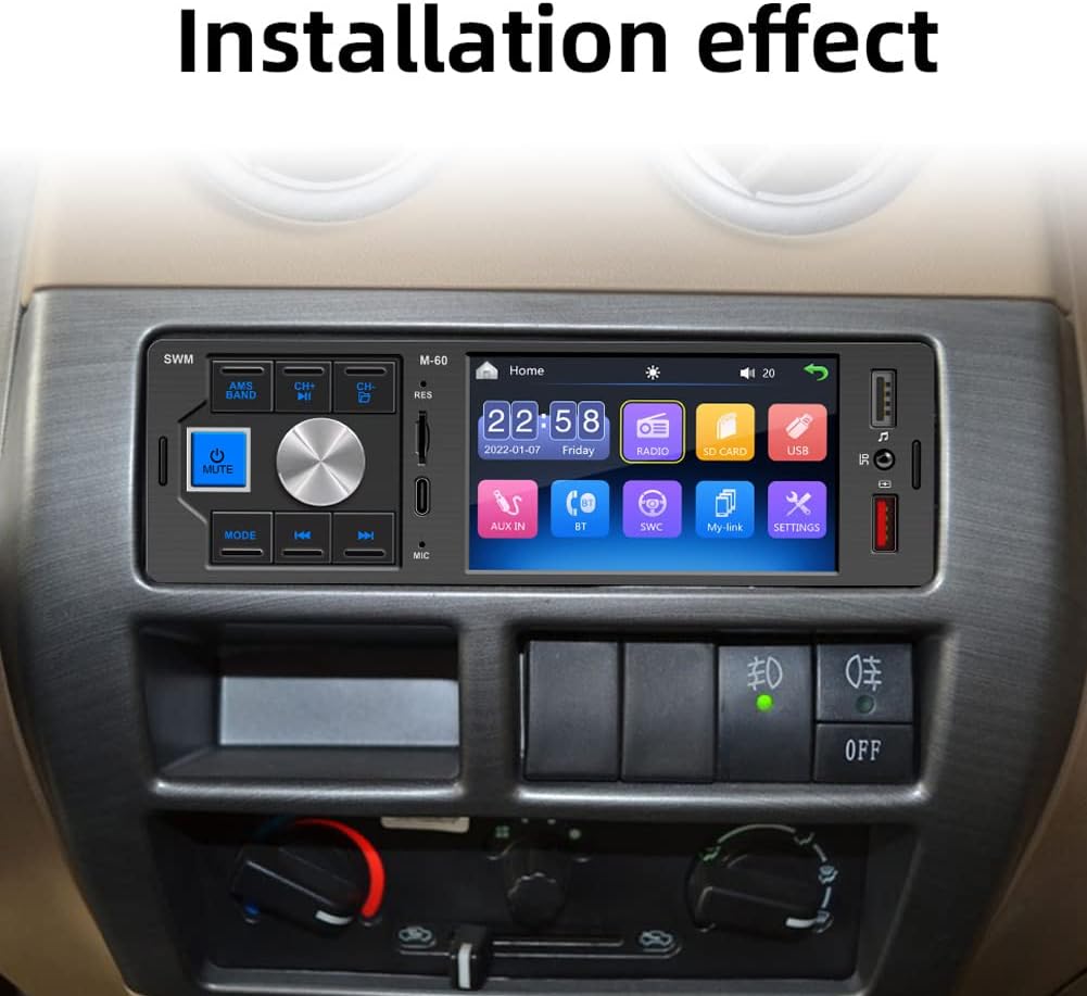 4 Inch Touching Large Display Screen Dual USB Car FM Radio MP5 Player Pack of 2 E835