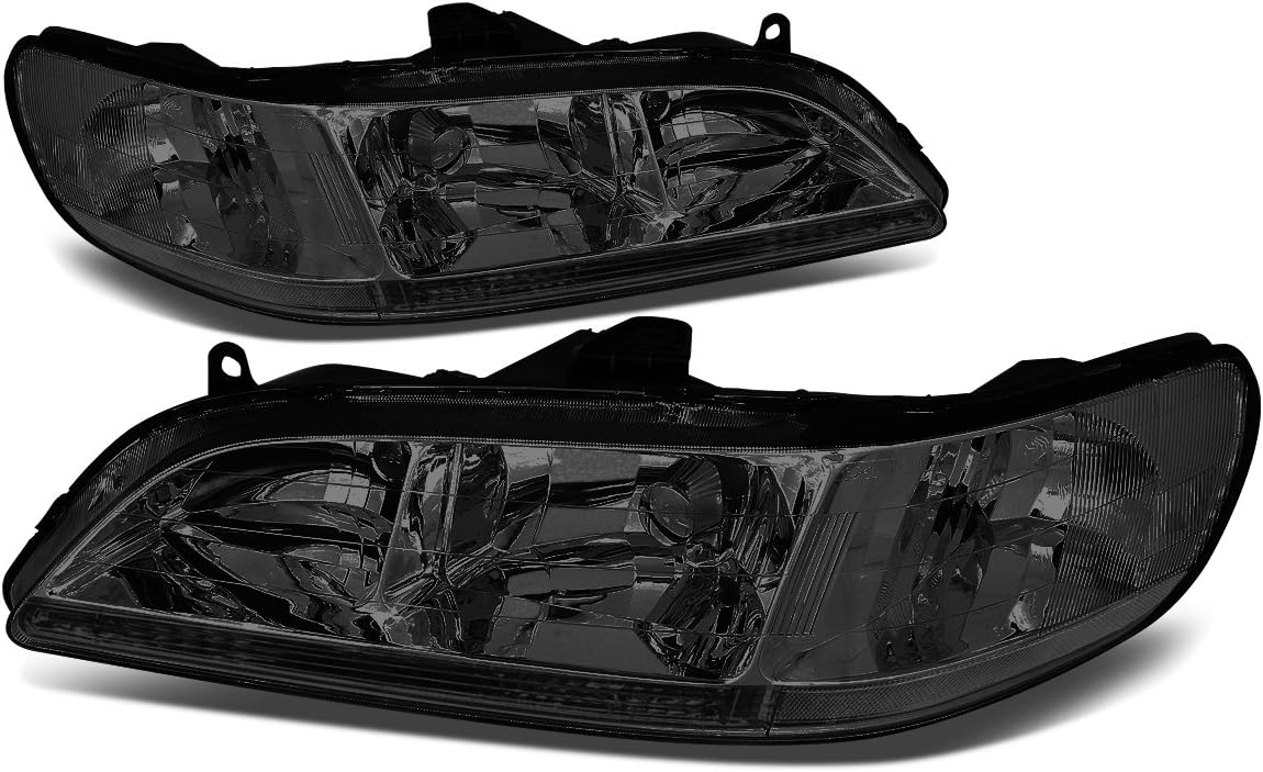Black Housing Amber Corner Smoked Lens Headlights Assembly D148642