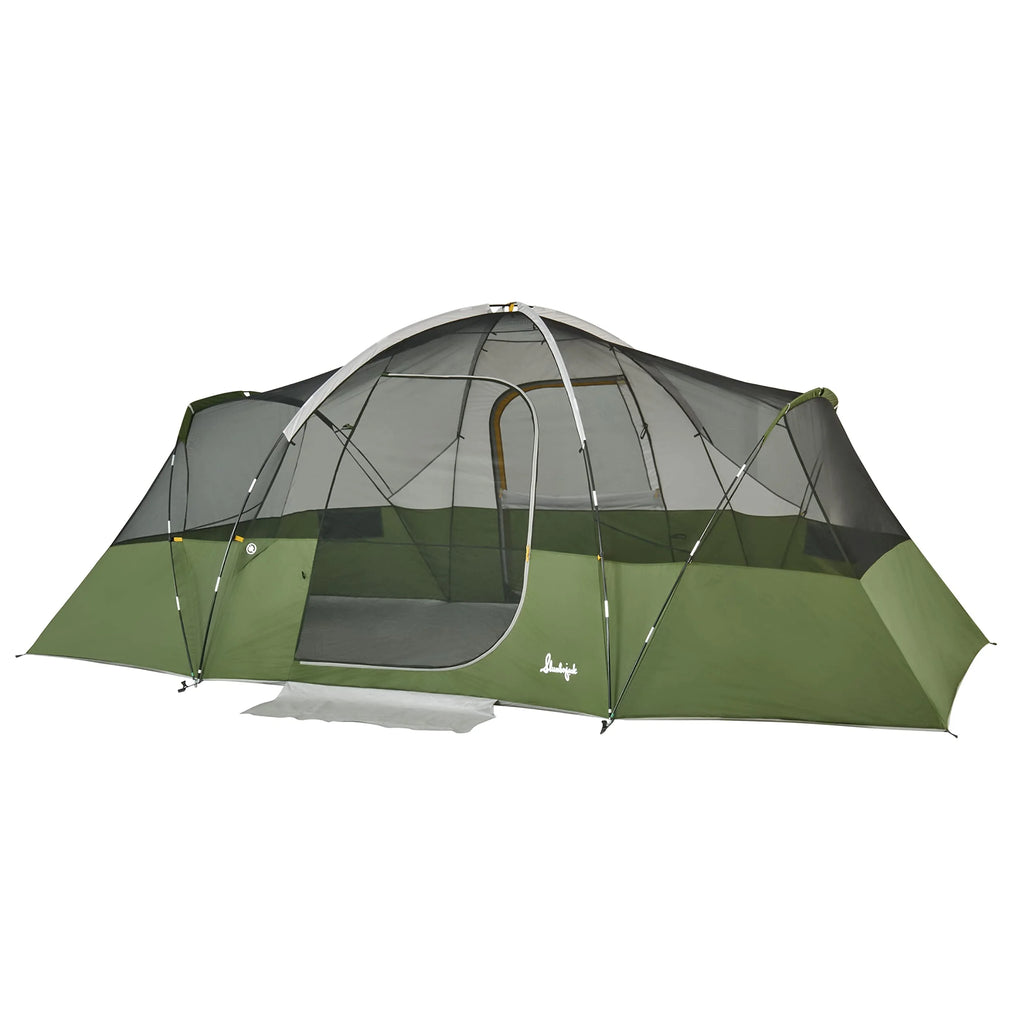 Beige/Green 8 Person Hybrid Dome Family Camping Tent A3739