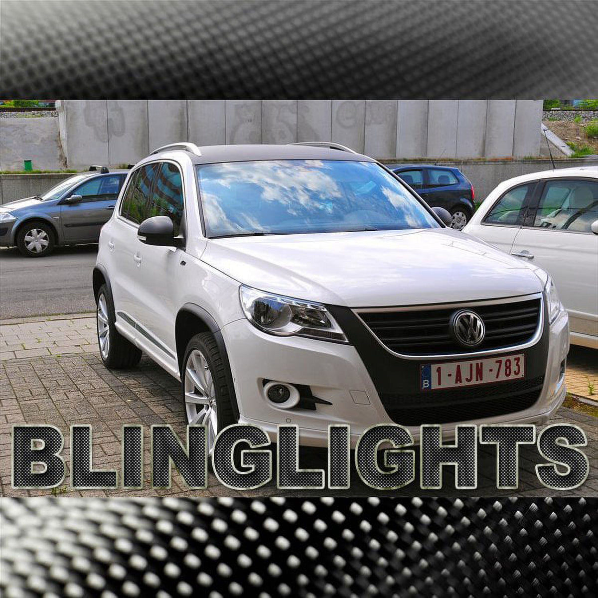 Black Carbon Fiber Roof Protection Overlay Film U17099