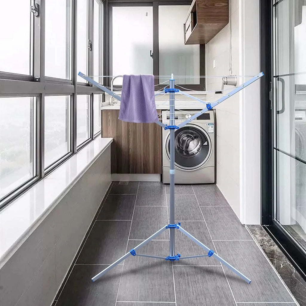 Metal Floor-Standing Foldable Clothes Drying Rack J1483
