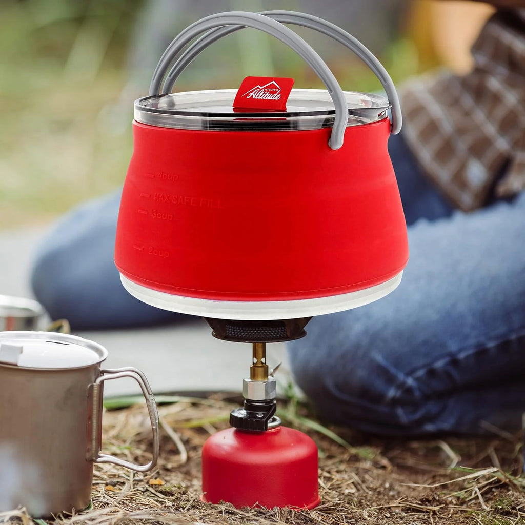 Collapsible 1L Red Travel Kettle I47574