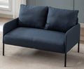 Blue Fabric Two Seats Sofa with Two Pillow and Metal Feet C62694