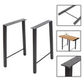 28"H×20"W Metal Table Legs Set of 2 Black F7054