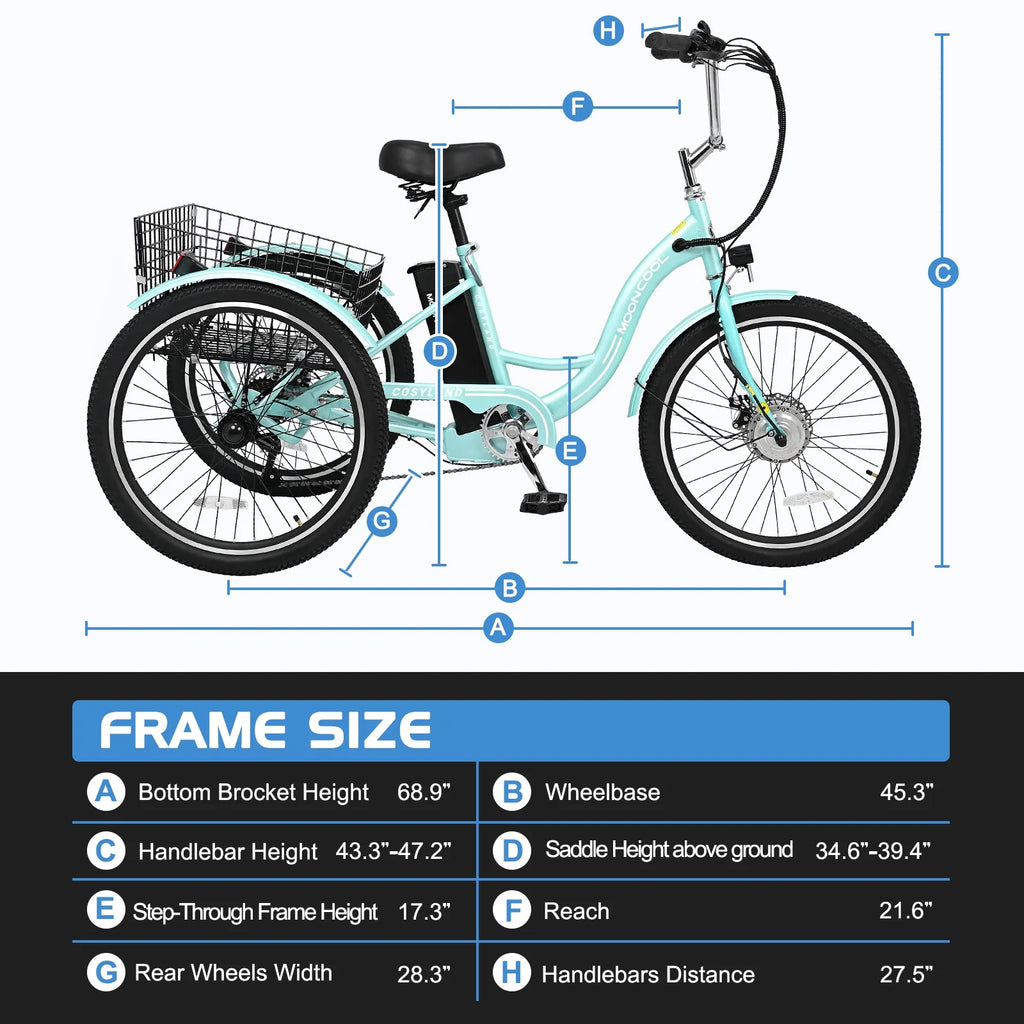 Electric Tricycle with Removable Lithium Battery W733