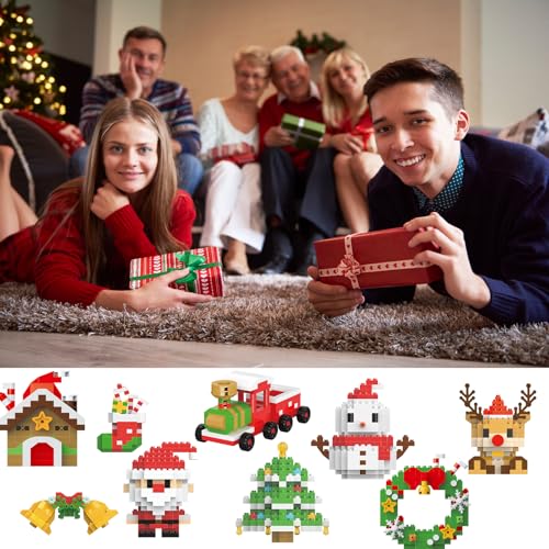 Mini Christmas Building Blocks Toys 8 Pack O91798
