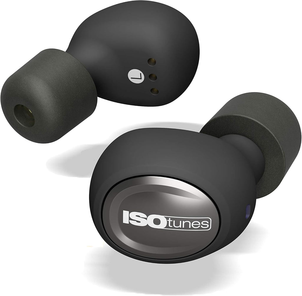 True Wireless Earplug Earbuds 22 dB Noise Reduction Bluetooth Hearing Protector Matte Black Y982