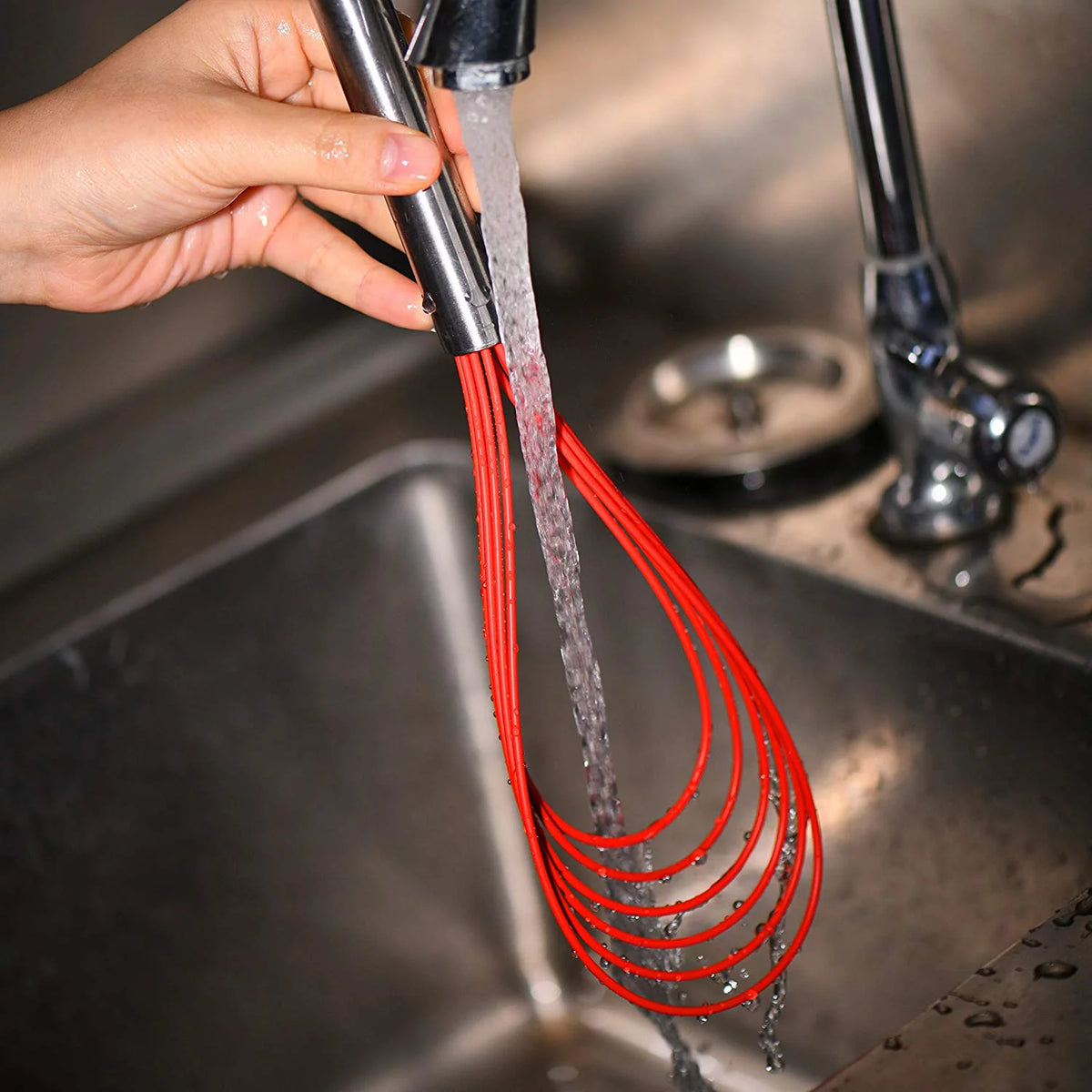 Stainless Steel 3 Pack Silicone Whisk Set C5294